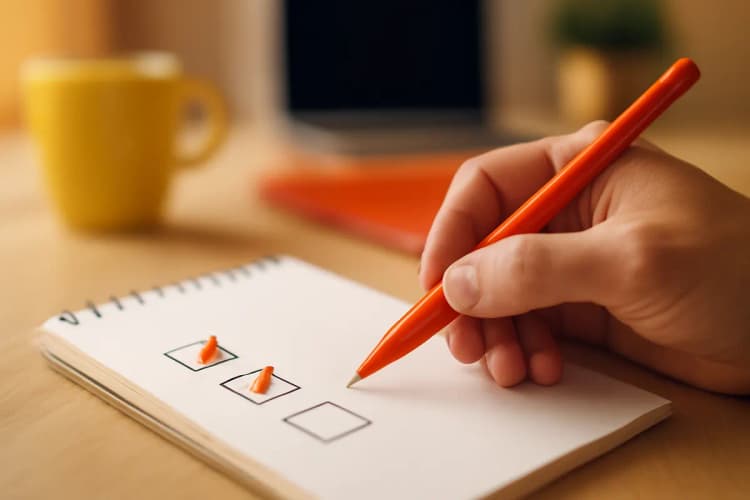 Quais São as Melhores Práticas para Anúncios? Imagem de um check list com um item marcado.