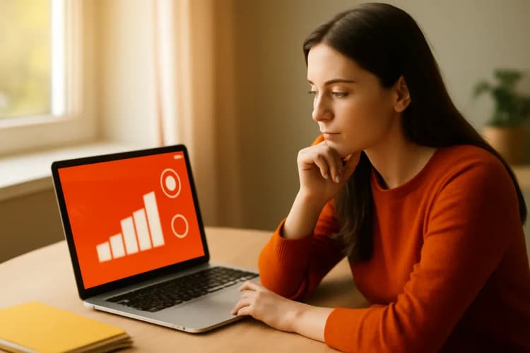 Por que investir em tráfego pago no Instagram: pessoa analisando métricas em um notebook.
