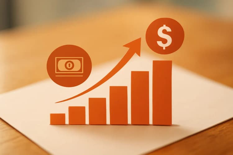 gráfico de ganhos financeiros com tráfego pago