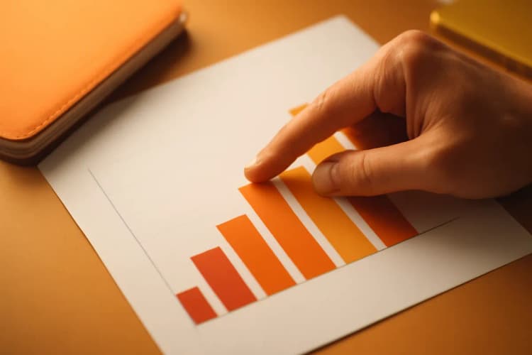Gráfico de barras mostrando o investimento em tráfego pago ao longo do tempo